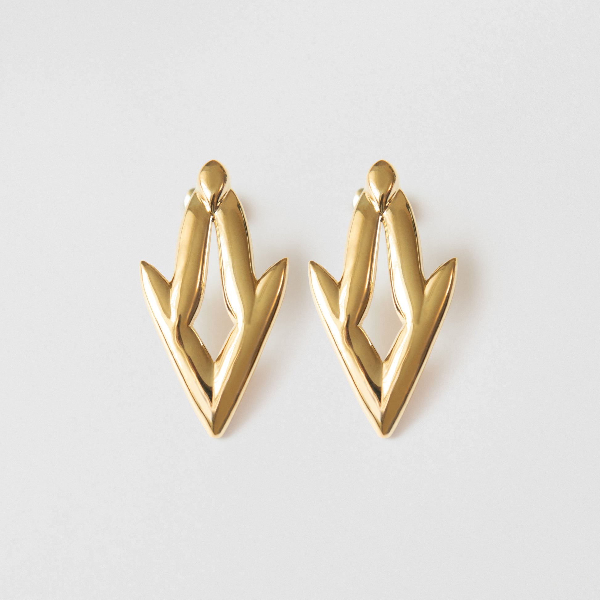 Tulips Earrings Brass