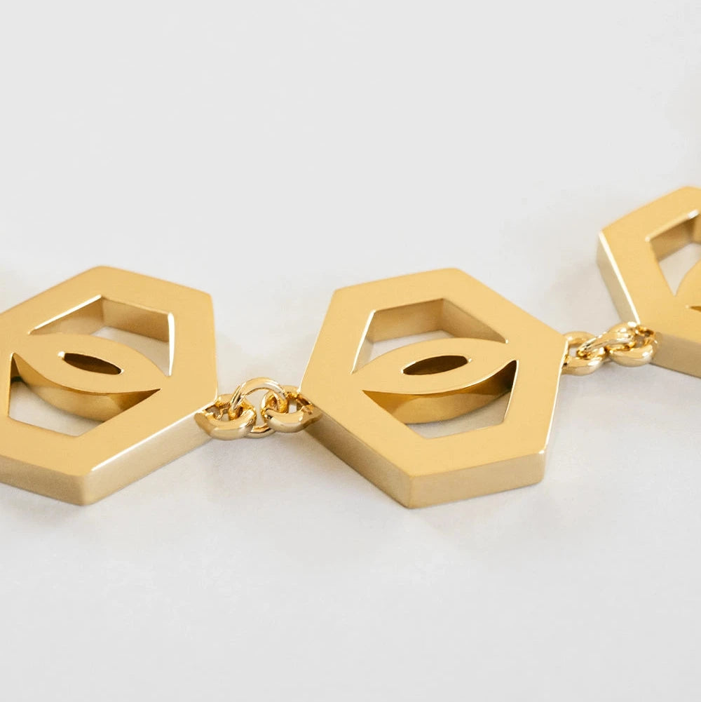 Cinema Necklace Brass