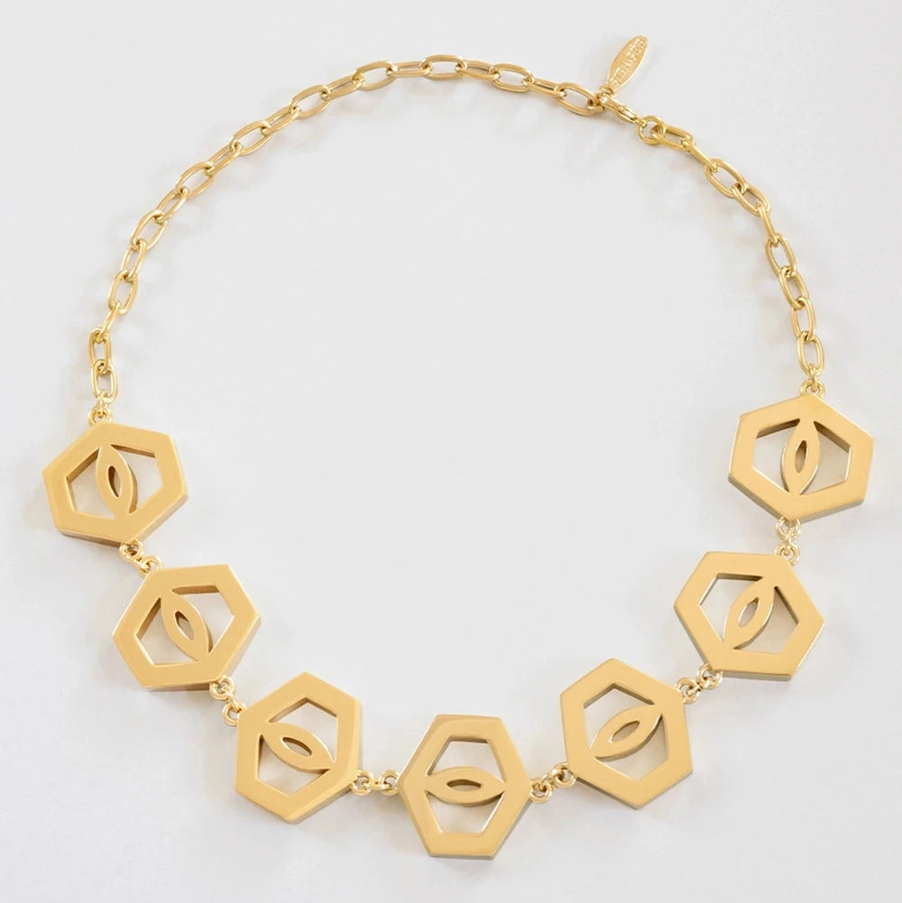Cinema Necklace Brass