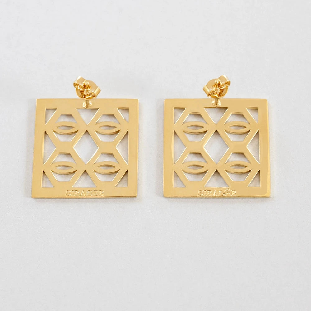 Cinema Earrings Brass