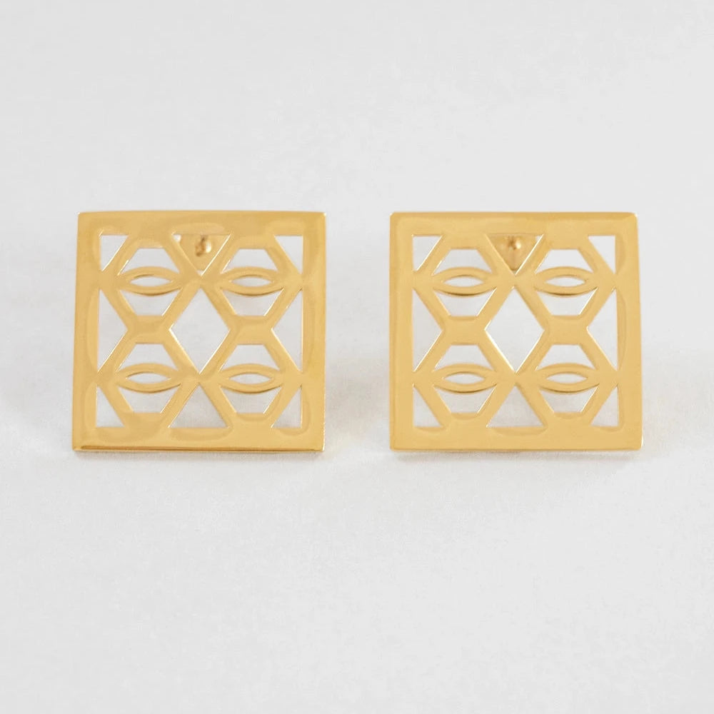 Cinema Earrings Brass