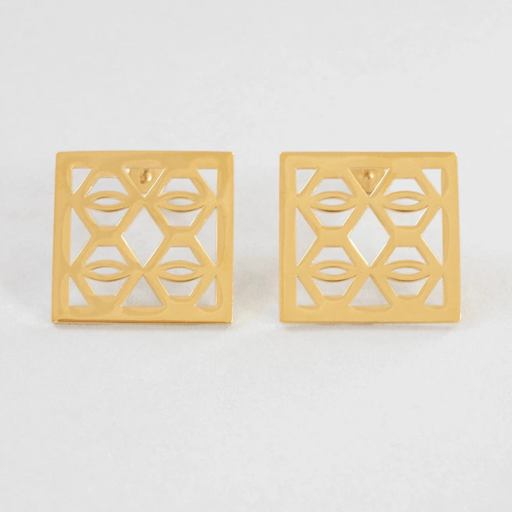 Cinema Earrings Brass